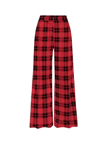 GEMLON Wide Leg Pants for Women Pleated Elastic Waisted Causal Pants Loose Fit Palazzo Trousers with Pockets(Casual Pants M) - # GIAA23410021