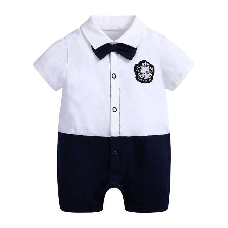Gentleman Baby Bodysuit Summer Romper for Infants - # BAAA21110056