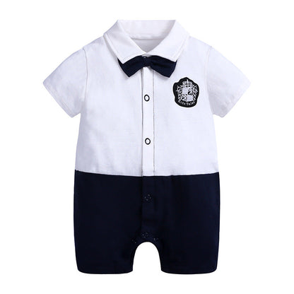 Gentleman Baby Bodysuit Summer Romper for Infants - # BAAA21110056