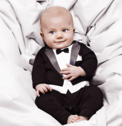 Gentleman Romper for Boys, Spring Autumn Bodysuit - # BAAA21110055