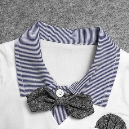 Gentleman Short Sleeve Bodysuit for Boys (White) - # BAAA71710012