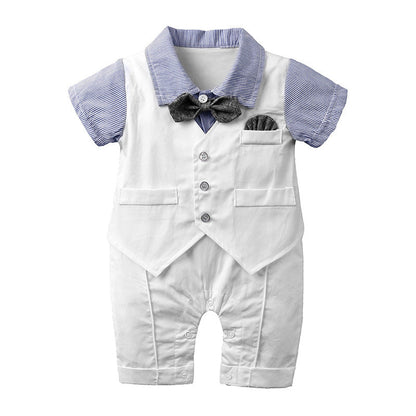 Gentleman Short Sleeve Bodysuit for Boys (White) - # BAAA71710012