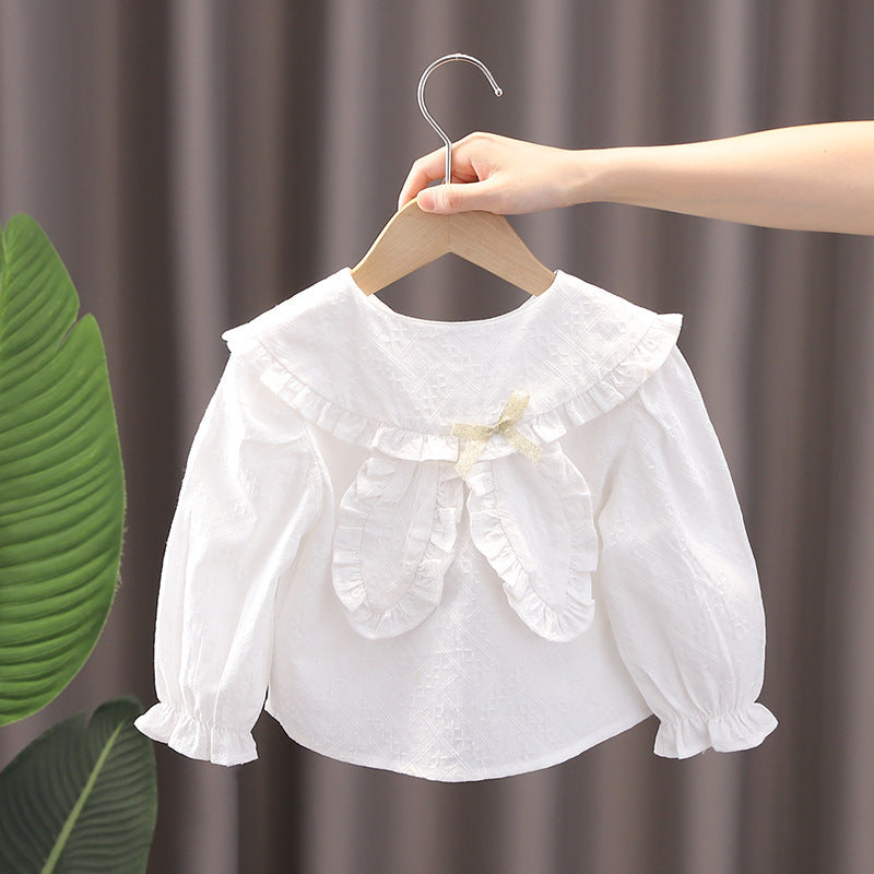 Girls' Cotton Puff Sleeve | Long-Sleeved Top | For Ages 1-3 - #  BAAA111810003  & GIAA21510013
