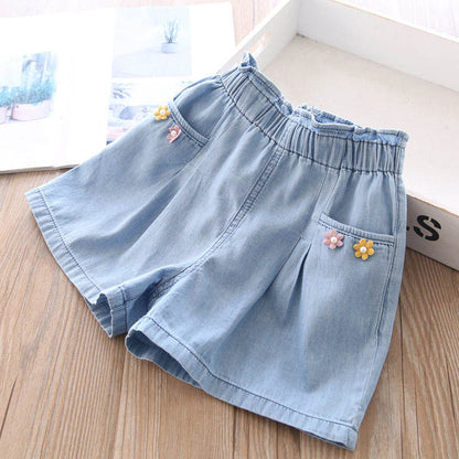 Girls' Denim Summer Shorts | For Ages 3-8 Years - # BAAA1B11010012 & GIAA21410019