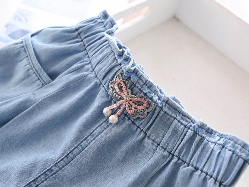 Girls' Denim Summer Shorts | For Ages 3-8 Years - # BAAA1B11010012 & GIAA21410019