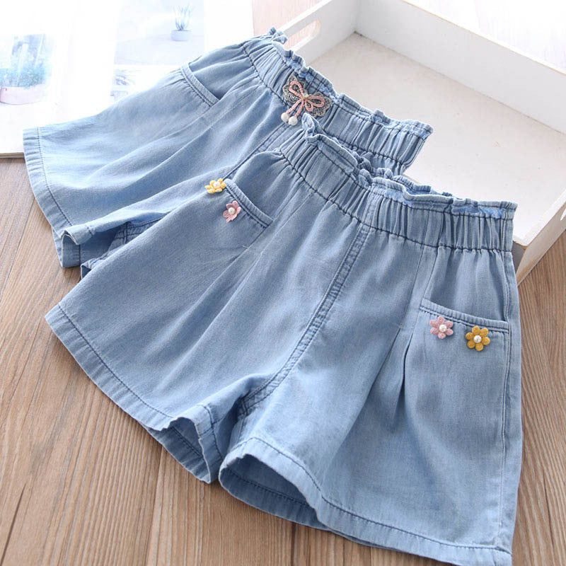 Girls' Denim Summer Shorts | For Ages 3-8 Years - # BAAA1B11010012 & GIAA21410019