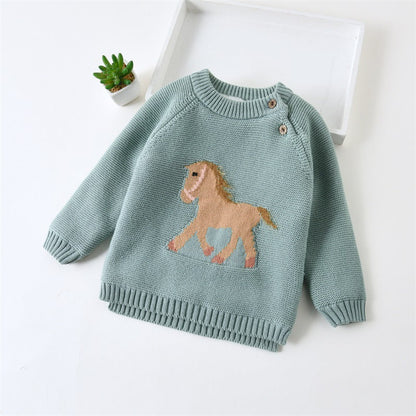 Girls' Fashionable Thick Knitted Sweater | For Autumn/Winter - # BAAA111310004 & GIAA21210019