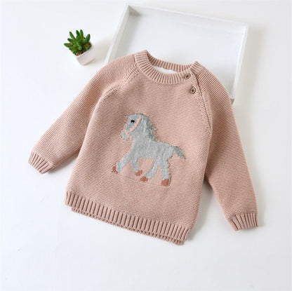 Girls' Fashionable Thick Knitted Sweater | For Autumn/Winter - # BAAA111310004 & GIAA21210019