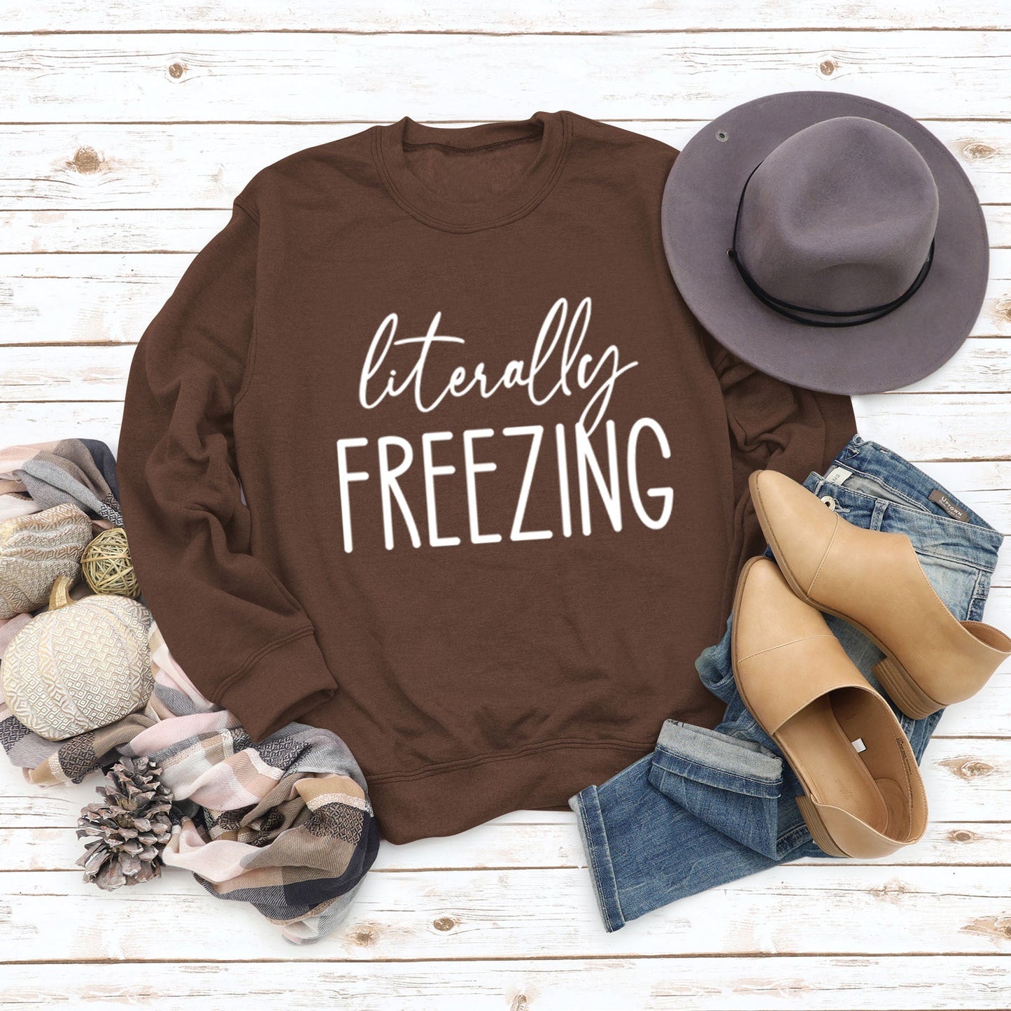 Girls Printed Loose Round Neck Long Sleeve Top Sweater - # GIAA23510035