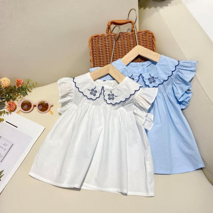 Girls' Short-Sleeved Summer Top | For Ages 3-8 - # GIAA212310019