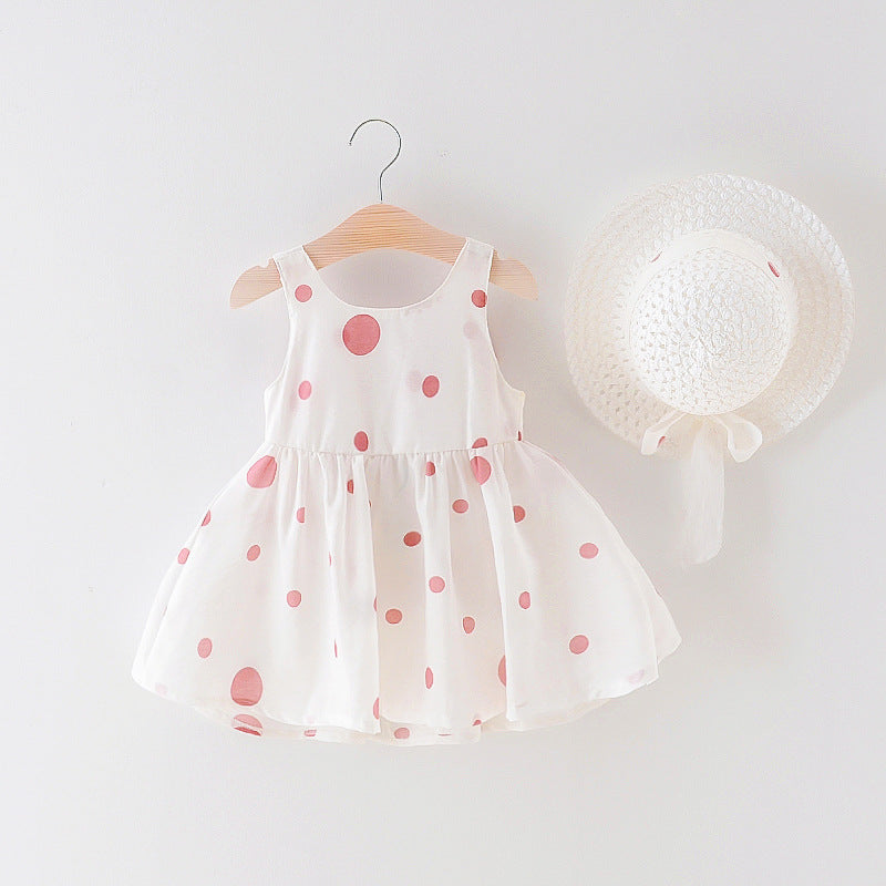 Girls' Sleeveless Dress with Bow Detail - # BAAA51110016