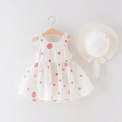 Girls' Sleeveless Dress with Bow Detail - # BAAA51110016