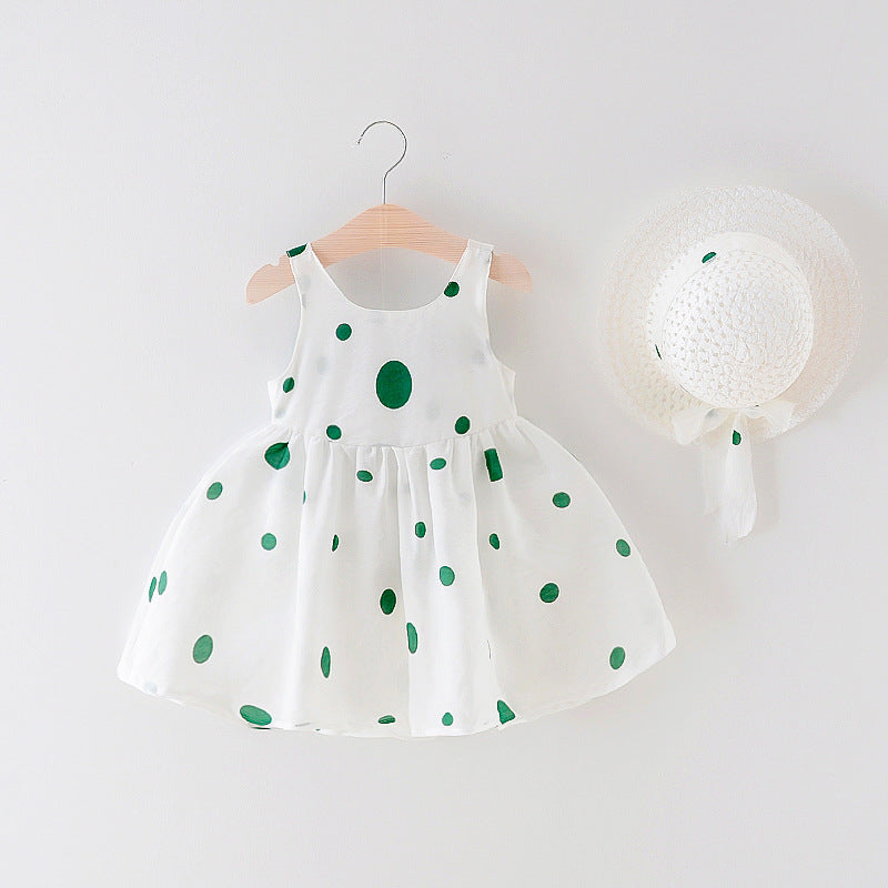 Girls' Sleeveless Dress with Bow Detail - # BAAA51110016