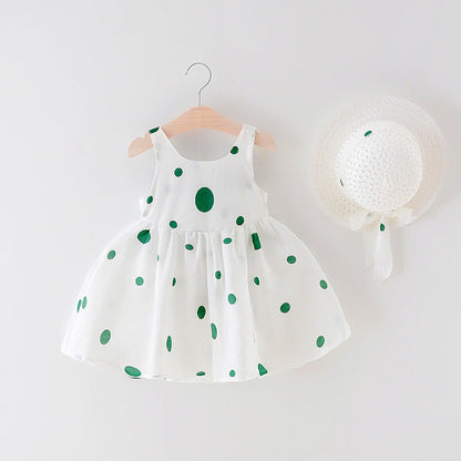 Girls' Sleeveless Dress with Bow Detail - # BAAA51110016