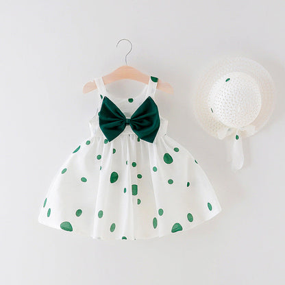 Girls' Sleeveless Dress with Bow Detail - # BAAA51110016