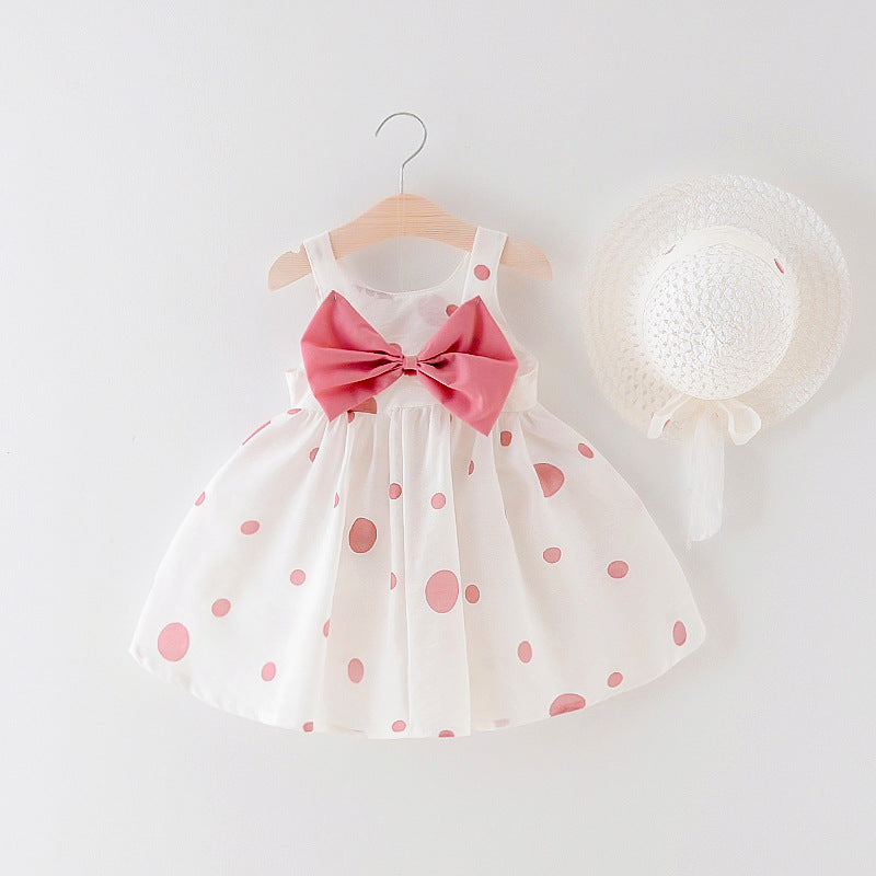 Girls' Sleeveless Dress with Bow Detail - # BAAA51110016