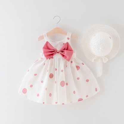 Girls' Sleeveless Dress with Bow Detail - # BAAA51110016