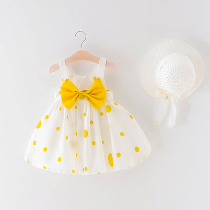 Girls' Sleeveless Dress with Bow Detail - # BAAA51110016