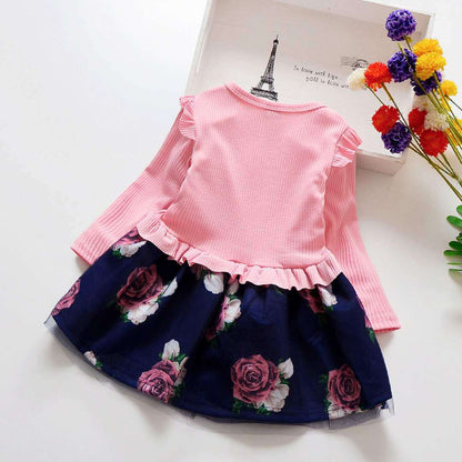 Girls' Tulle Princess Dress with Bow Detail - # BAAA51110018