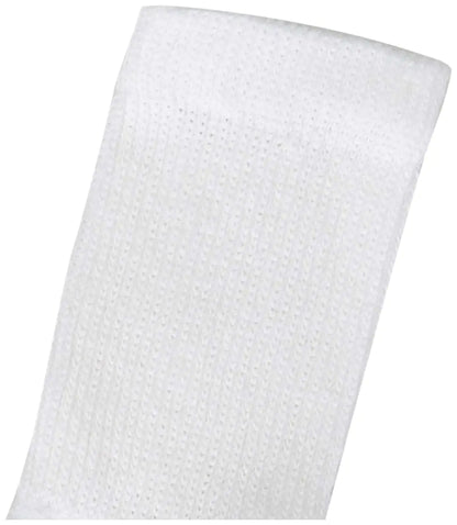 Hanes Boys' Socks, Double Tough Cushioned Crew Socks, 12-pair Packs Medium White/Grey Bottom - # BOAA11810002