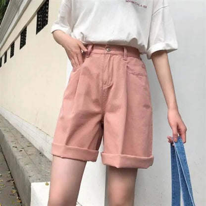 Harajuku High Waist Wide Leg Shorts for Girl and Women - # GIAA23610001