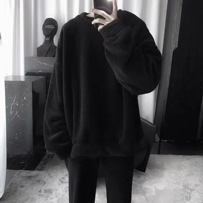 Harajuku Style Solid Hooded Fleece Pullover for Boys, Man and Women - # BOAA13510026
