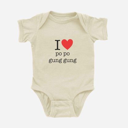 I ♡ Grandma & Grandpa Cantonese Onesie (Maternal)