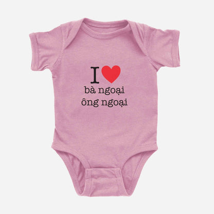I ♡ Grandma & Grandpa Vietnamese Onesie (Maternal)