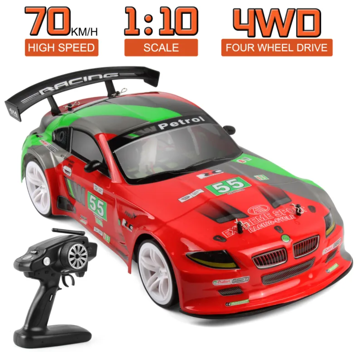 High-Speed Remote Control AWD Racing Car - # BAGE81110035-TEENADLT