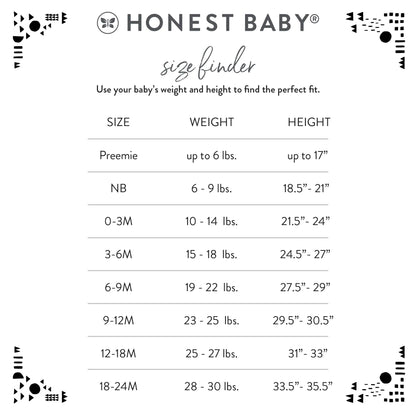HonestBaby Baby Girls' Sleep and Play Footed Pajamas One-Piece Sleeper Jumpsuit Zip-Front Cotton Pjs 1 Baby Zebra Camo 0-3 Months - # BAAA21110027