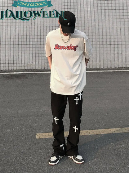 Icclek High Street Loose Casual Pants - # BOAA13410014