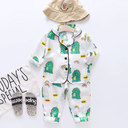 IENENS Girls' Long-Sleeved Pajama Set (Ages 1-4) - # BAAA81810022