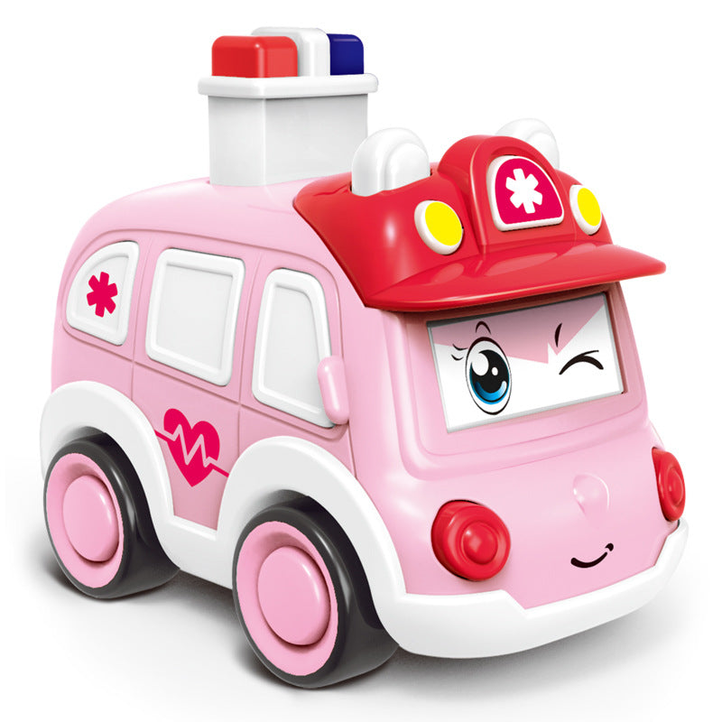 Inertia-Activated Cartoon Emergency Vehicle Toy Set - # GIT&G71910002 & BOT&G21910007