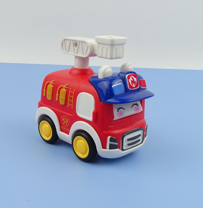 Inertia-Activated Cartoon Emergency Vehicle Toy Set - # GIT&G71910002 & BOT&G21910007