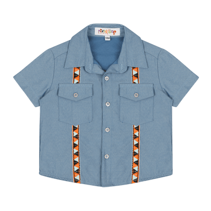 Baby Hemd Shirt – Short Sleeve Multicultural Button-Down for Kids