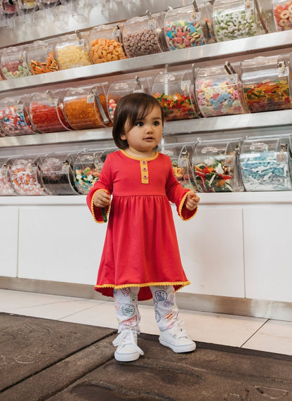 Infant Vestito Pom-pom Tunic Dress – Multicultural Cotton Toddler Outfit