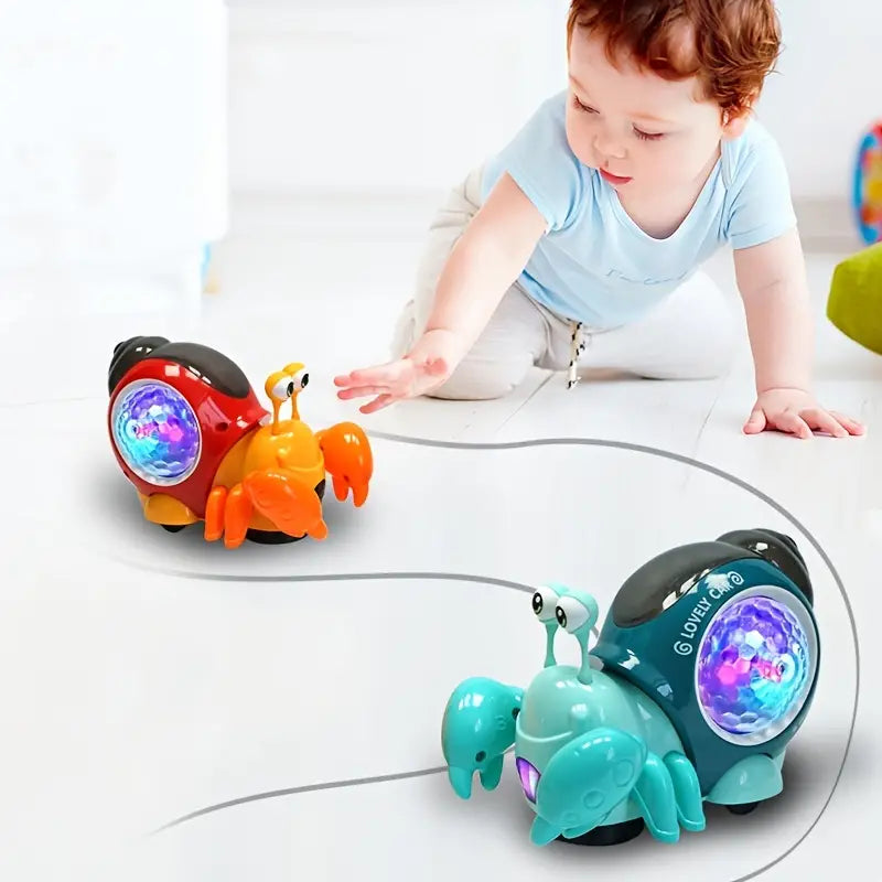Interactive Escape Crawling Crab Baby Toy | With Music & Lights | 0-24 months - # BAGE81110023