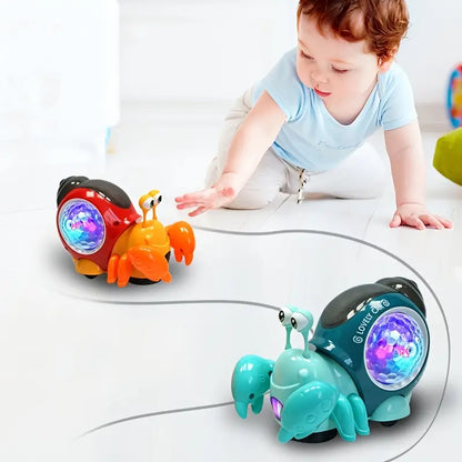 Interactive Escape Crawling Crab Baby Toy | With Music & Lights | 0-24 months - # BAGE81110023