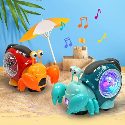Interactive Escape Crawling Crab Baby Toy | With Music & Lights | 0-24 months - # BAGE81110023