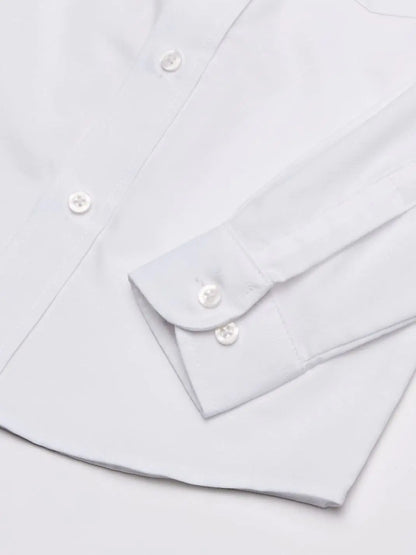 IZOD Boys' Long Sleeve Solid Button-Down Collared Oxford Shirt with Chest Pocket 2T White - # BOAA11510006