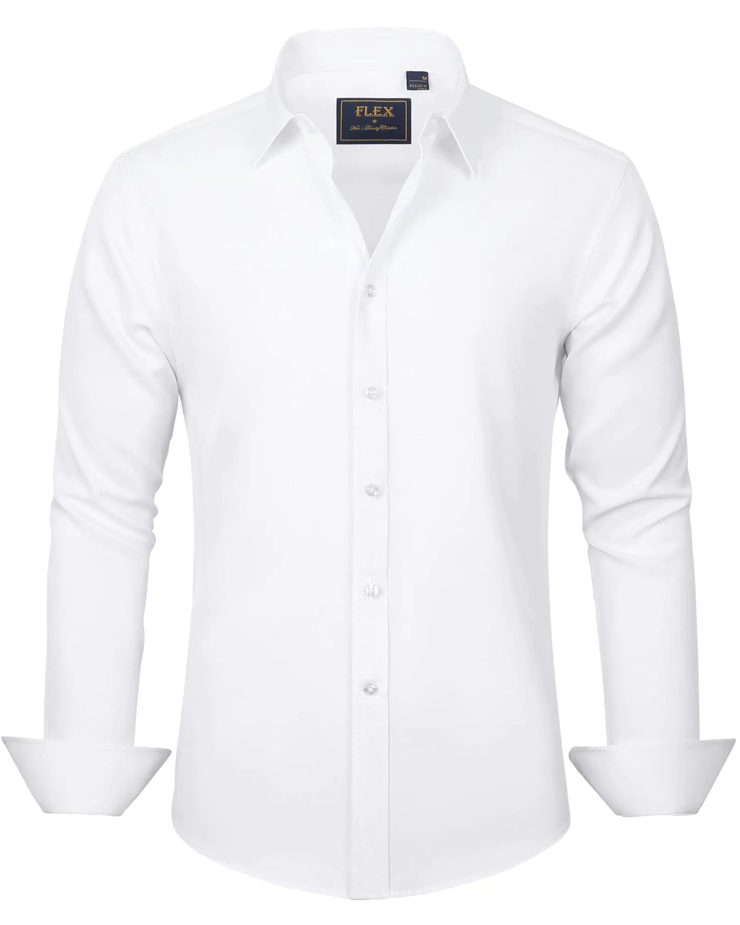 J.VER Boy's Long Sleeve Dress Shirts Solid Stretch Wrinkle-Free Shirt Kids Casual Button Down Shirts Navy Blue 6 Years - # BOAA11510017