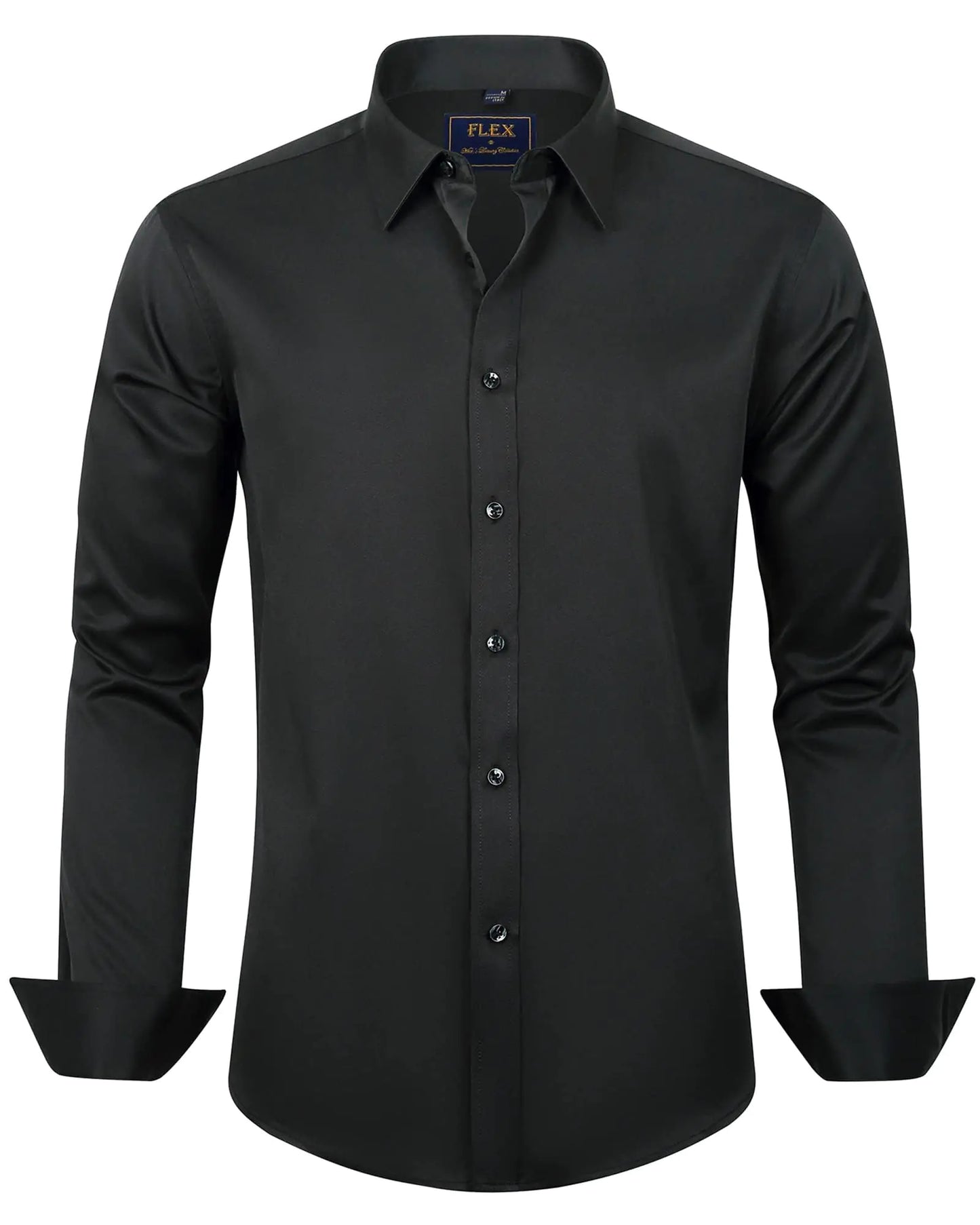 J.VER Boy's Long Sleeve Dress Shirts Solid Stretch Wrinkle-Free Shirt Kids Casual Button Down Shirts Navy Blue 6 Years - # BOAA11510017