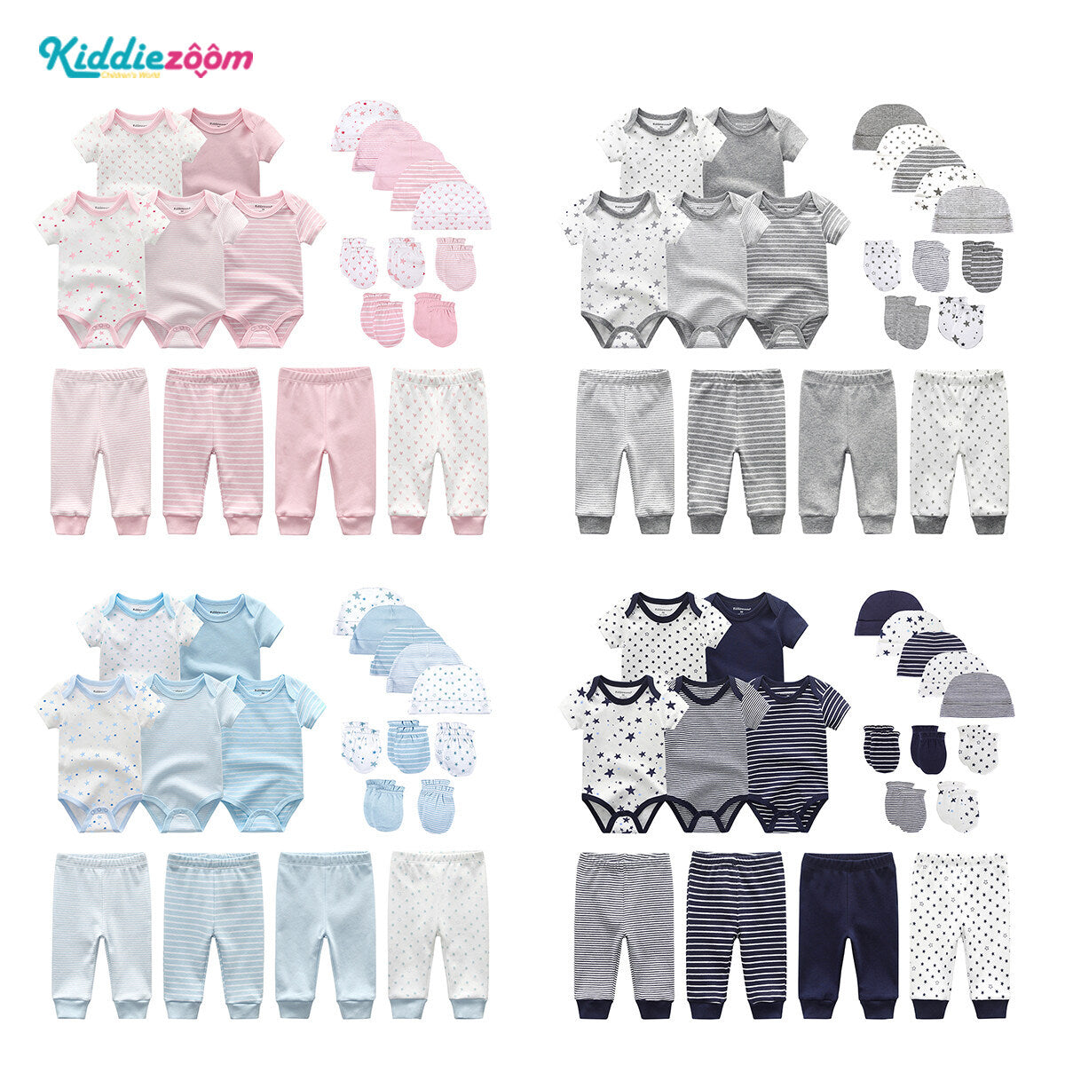 Kiddiezoom Cotton Star | 19-Piece Baby Outfit Set - # BANB11110003