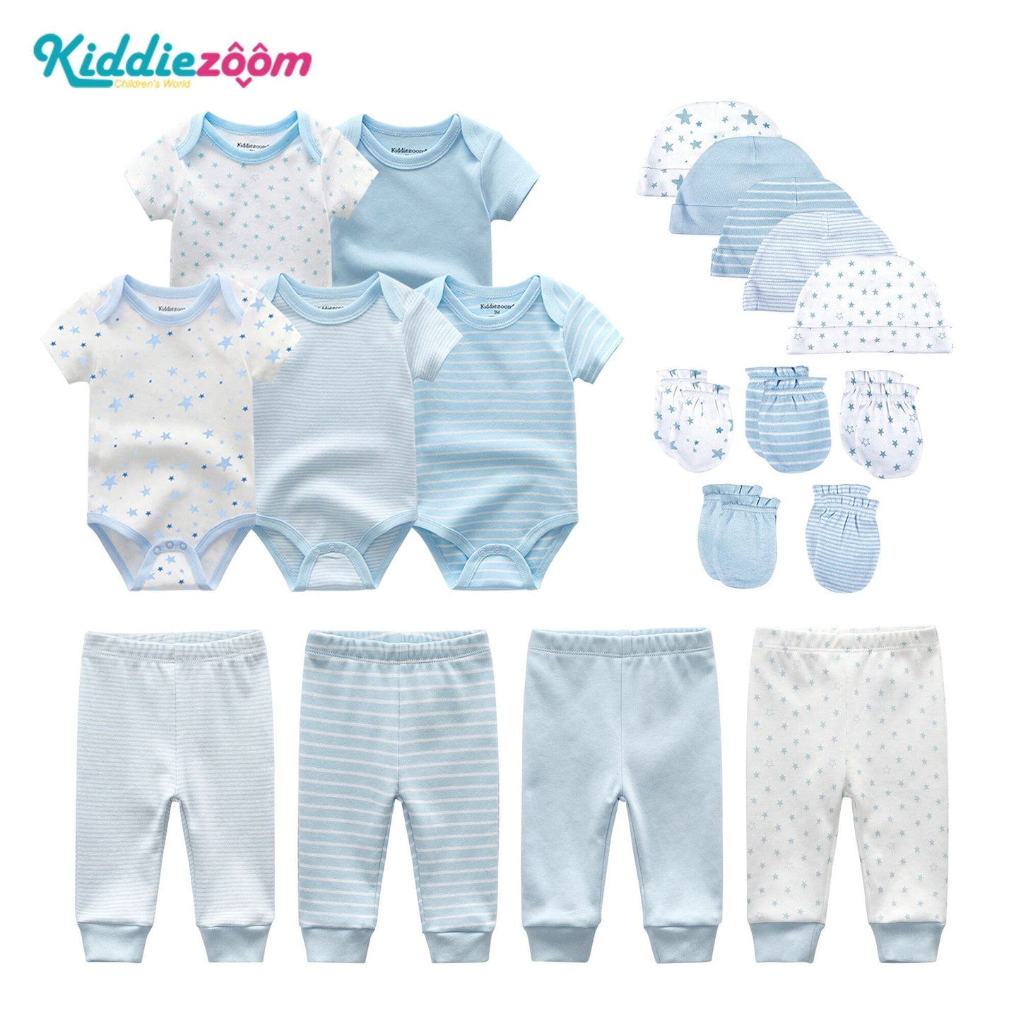 Kiddiezoom Cotton Star | 19-Piece Baby Outfit Set - # BANB11110003
