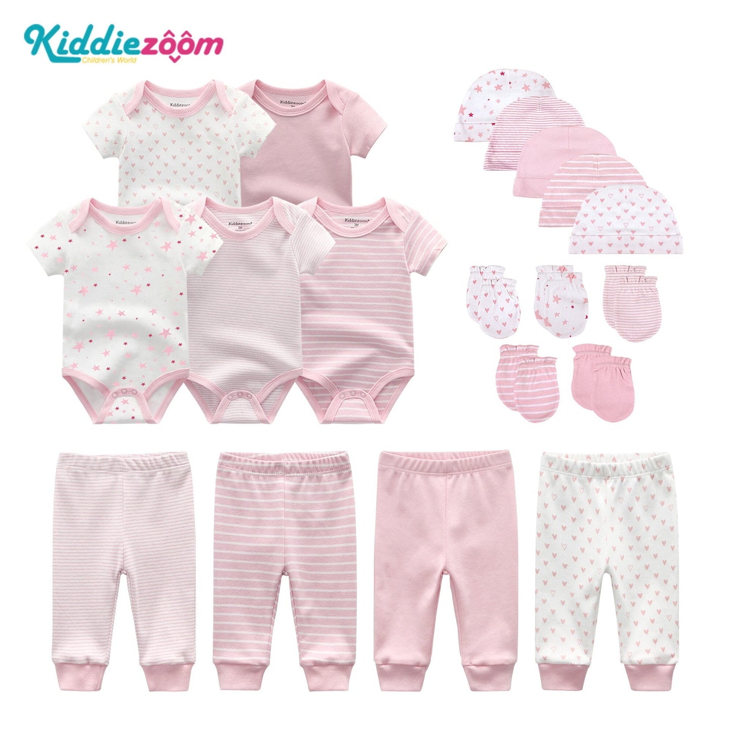 Kiddiezoom Cotton Star | 19-Piece Baby Outfit Set - # BANB11110003