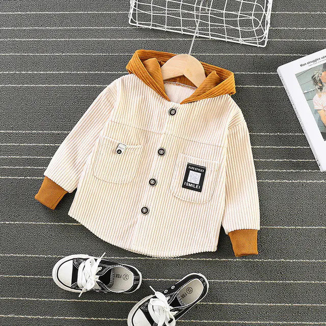 Kids Casual Hooded Jacket for Baby Boys in Cotton - # BAAA61110009