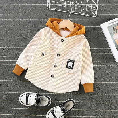 Kids Casual Hooded Jacket for Baby Boys in Cotton - # BAAA61110009