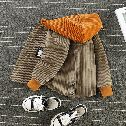 Kids Casual Hooded Jacket for Baby Boys in Cotton - # BAAA61110009
