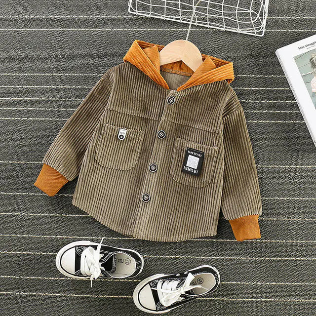 Kids Casual Hooded Jacket for Baby Boys in Cotton - # BAAA61110009