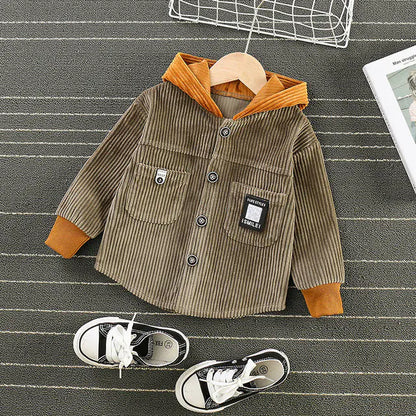 Kids Casual Hooded Jacket for Baby Boys in Cotton - # BAAA61110009